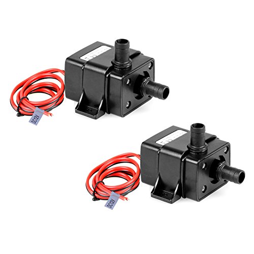 Product Cover MOUNTAIN_ARK 2 Pack DC 12V Mini Submersible Water Pump 240L/H 63 Gallon for Aquarium Garden Pond Fall Hydroponic Fountains