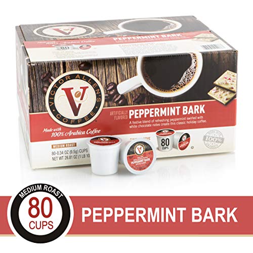 Product Cover Peppermint Bark for K-Cup Keurig 2.0 Brewers, 80 Count, Victor Allen's Coffee Medium Roast Single Serve Coffee Pods
