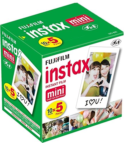 Product Cover Fujifilm Instax Mini Instant Film, 10 Sheets×5 Pack(Total 50 Shoots)