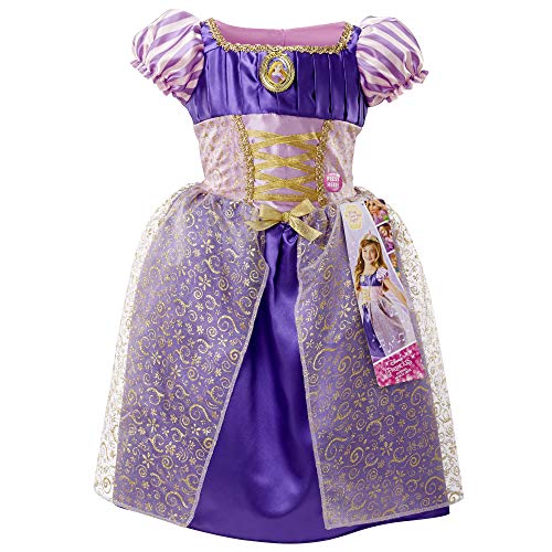 Product Cover Disney Princess Rapunzel Dress Costume, Sing & Shimmer Musical Sparkling Dress, Sing-A-Long to 