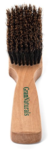 Product Cover GranNaturals Mens Boar Bristle Hair Brush - Natural Wooden Club Style Wave Brush for Men - Styling Beard Hairbrush for Fine, Thin or Thick Hair