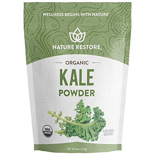 Product Cover Nature Restore USDA Certified Organic Kale Powder, Non-GMO (8 Ounces), Perfect for Shakes, Greens Superfood Blends