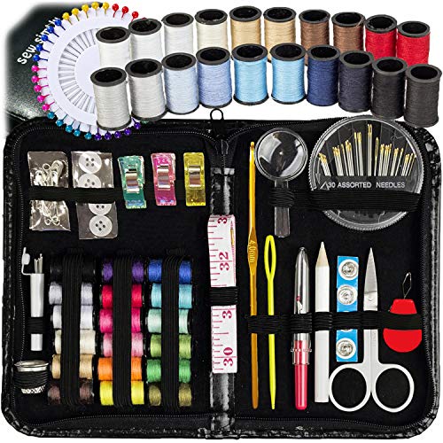 Product Cover ARTIKA Sewing KIT, Over 130 DIY Premium Sewing Supplies, Mini Sewing kit, 38 Spools of Thread - 20 Most Useful Colors & 18 Multi Colors, Extra 40 Quality Sewing pins, Travel, Kids, Beginners