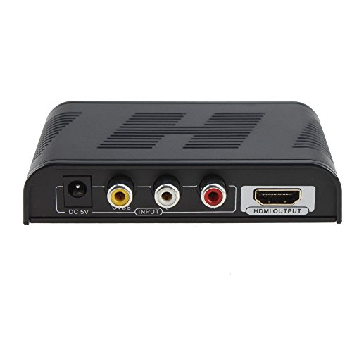 Product Cover E-sds High Definition 720P/1080P Mini AV Composite Video/Audio RCA CVBS to HDMI Converter Box Support Upscaler for HDTV,VHS, VCR, DVD CV0033