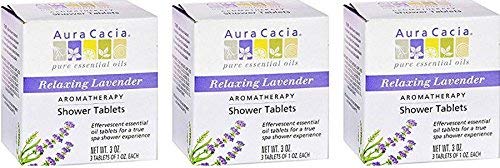 Product Cover Aura Cacia Aromatherapy Shower Tablets, Relaxing Lavender 3 ea (Pack of 3)