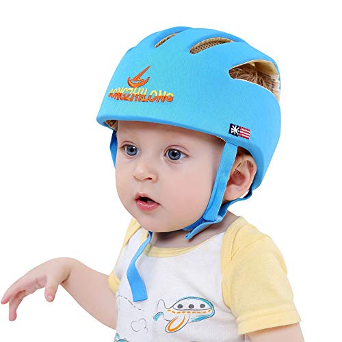Product Cover ESUPPORT Baby Adjustable Safety Helmet Headguard Protective Harnesses Hat Providing Safer Environment When Learning to Crawl Walk Play Blue