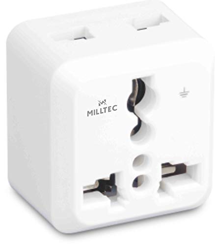 Product Cover Milltec 3 Pin Universal Travel Plug (White)