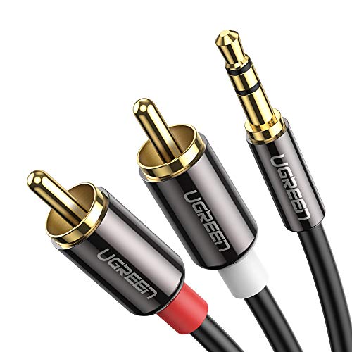 Product Cover UGREEN 3.5mm to 2RCA Audio Auxiliary Adapter Stereo Splitter Cable AUX RCA Y Cord for Smartphone Speakers Tablet HDTV MP3 Player(3ft)