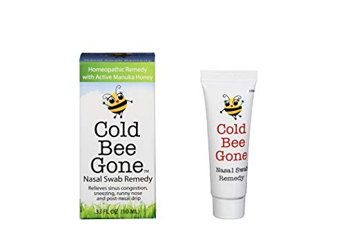 Product Cover Cold Bee Gone Nasal Swab Cold and Flu Symptom Remedy w/Manuka Honey - 100+ Doses - All Natural for Kids and Adults