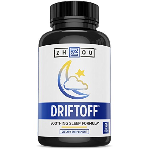 Product Cover DRIFTOFF Premium Sleep Aid with Valerian Root & Melatonin - Sleep Well, Wake Refreshed - Non Habit Forming Sleep Supplement - Also Includes Chamomile, Tryptophan, Lemon Balm & More - 60 Veggie Caps