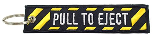 Product Cover Pull to Eject, Embroidered Key Chain