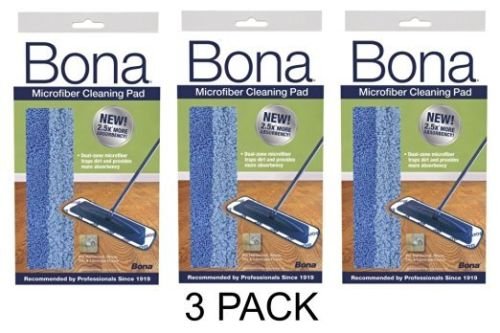 Product Cover Bona 3 Pack Microfiber Cleaning Pad