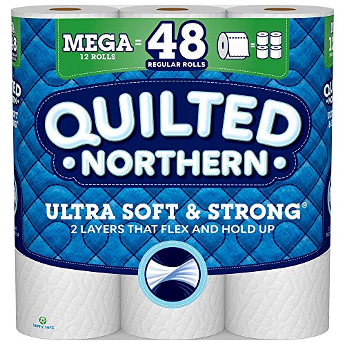 Product Cover Quilted Northern Ultra Soft & Strong Toilet Paper, 12 Mega Rolls = 48 Regular Rolls