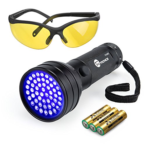 Product Cover TaoTronics TT-FL002 Black Light, 51 LEDs Uv Blacklight Flashlights Detector for Dry Pets Urine & Stains & Bed Bug with Free Uv Sunglasses & 3 Free AAA Batteries, Purple