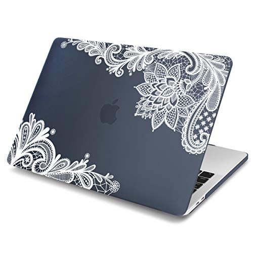Product Cover Batianda MacBook Air 13 Lace Case Hard Cover for Apple MacBook Air 13.3 inch Model: A1369 A1466 Not Compatible with 2018 New Version - Black