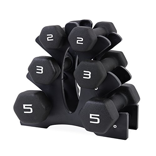 Product Cover CAP Barbell Neoprene Dumbbell Set with Rack, 20 Pounds