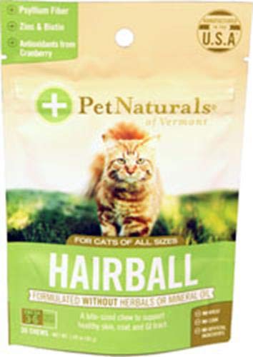 Product Cover Pet Naturals of Vermont - Hairball, Daily Digestive, Skin + Coat Support for Cats, 30 Bite Sized Chews