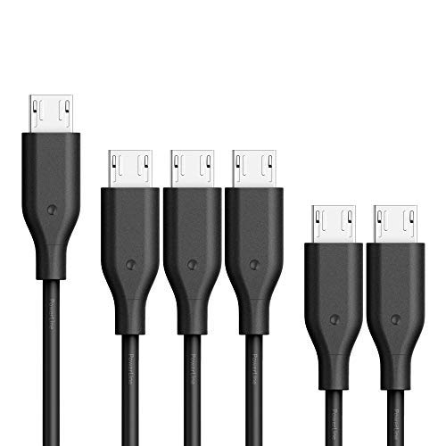 Product Cover Anker [6-Pack Powerline Micro USB - Durable Charging Cable [Assorted Lengths] for Samsung, Nexus, LG, Motorola, Android Smartphones and More (Black)
