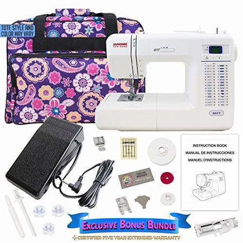 Product Cover Janome 8077 Computerized Sewing Machine Includes Exclusive Bonus Bundle