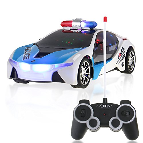 Product Cover RC Concept Police Car 1:16 Scale Full Function Remote Radio Control - Flashing Lights + Sounds