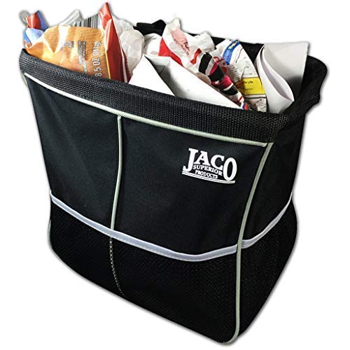 Product Cover JACO TrashPro Car Trash Can - Premium 2-in-1 Leakproof Litter and Garbage Bag plus Organizer