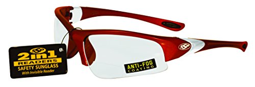 Product Cover SSP Eyewear 2.00 Bifocal/Reader Safety Glasses with Red Frames and Clear Anti-Fog Lenses, ENTIAT 2.0 RED CL A/F