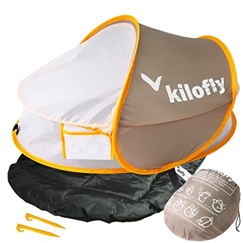 Product Cover kilofly Instant Pop Up Portable UPF 35+ Baby Travel Bed + Sleeping Pad, 2 Pegs