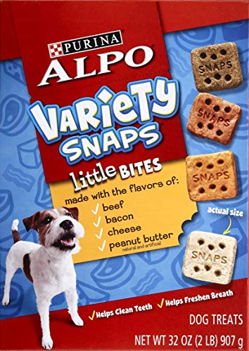 Product Cover Alpo Variety Snaps Little Bites with Beef, Bacon, Cheese, and Peanut Butter Flavors - 32 Oz. (Pack of 2)