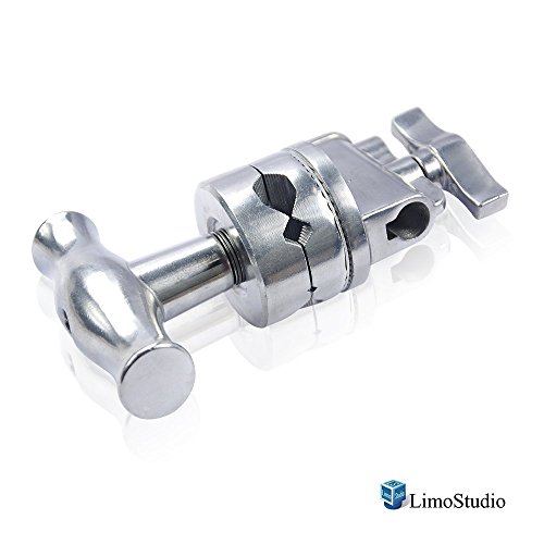 Product Cover LimoStudio Multi Functional 2.5 Inch Chrome Grip Head, Mount: 1/2, 1/4, 3/8, 5/8 Inch, Photo Mounting Bracket Adapter, Photography Studio, AGG1717V2