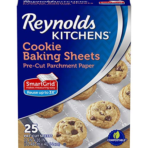 Product Cover Reynolds Cookie Baking Sheets Non-Stick Parchment Paper, 25 Sheet, 4 Count (100 Total)