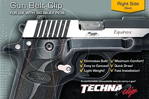 Product Cover Techna Clip - Sig Sauer P238 .380 - Conceal Carry Belt Clip (Right-Side)