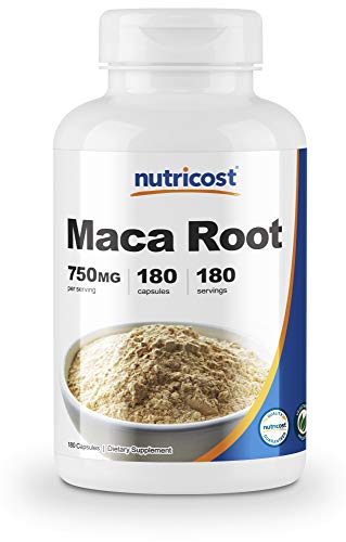 Product Cover Nutricost Maca Root (Lepidium meyenii) 750mg, 180 Capsules, 180 Servings