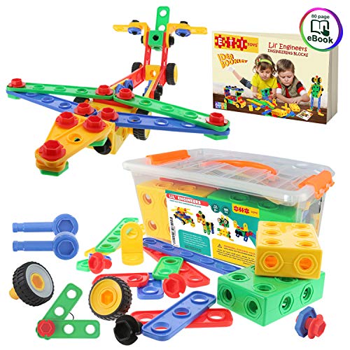 Product Cover ETI Toys | STEM Learning | Original 101 Piece Educational Construction Engineering Building Blocks Set for 3, 4 and 5+ Year Old Boys & Girls | Creative Fun Kit | Best Toy Gift for Kids Ages 3yr - 6yr