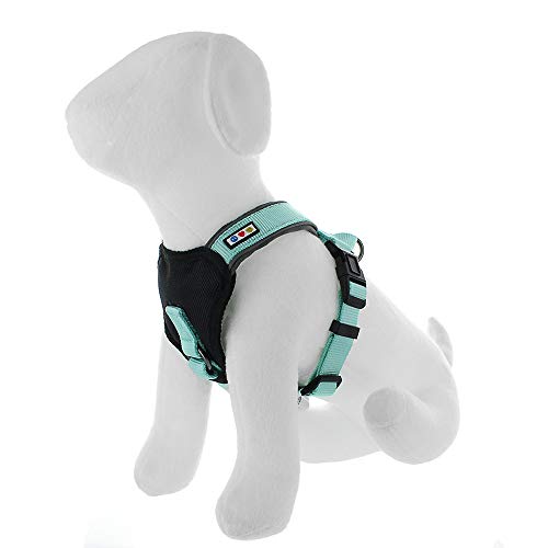 Product Cover Pawtitas Padded Harness Puppy Harness Dog Harness Reflective Harness Behavioral Harness Training Harness Small Harness Teal Harness