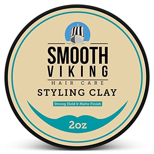 Product Cover Hair Clay for Men, Best Pliable Molding Cream with Strong Hold & Matte Finish, Product for Modern Hairstyles- 2 OZ, Smooth Viking