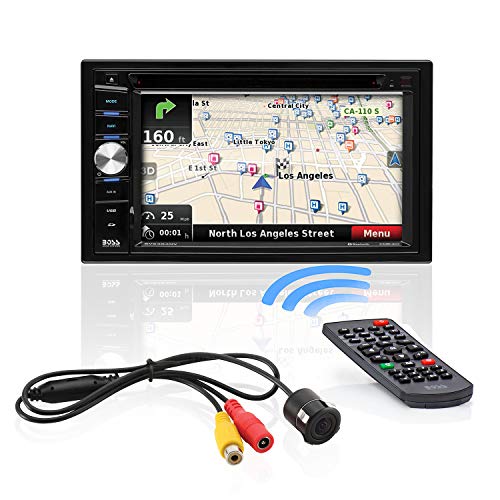 Product Cover BOSS Audio Systems BVNV9384RC Car GPS Navigation and DVD Player - Double Din, Bluetooth Audio and Calling, 6.2 Inch LCD Touchscreen Monitor, MP3 CD DVD USB SD, Aux-in, AM FM Radio Receiver