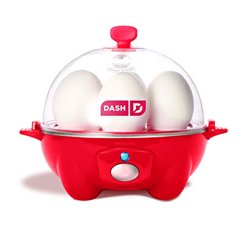 Product Cover Dash Rapid Egg Cooker: 6 Egg Capacity Electric Egg Cooker for Hard Boiled Eggs, Poached Eggs, Scrambled Eggs, or Omelets with Auto Shut Off Feature - Red