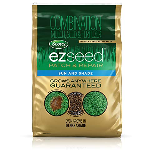Product Cover Scotts EZ Seed Patch and Repair Sun and Shade - 20 lb., Combination Mulch, Seed, and Fertilizer, Repairs Bare Spots, Includes Tackifier to Reduce Seed Wash-Away, Seeds up to 445 sq. ft. - 17504
