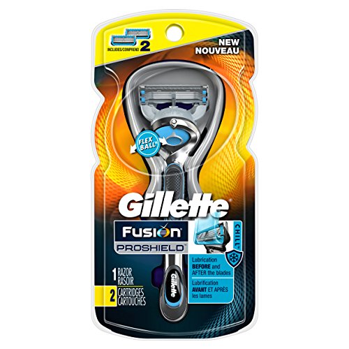 Product Cover Gillette Fusion ProShield Chill Men's Razor with Flexball Handle and 2 Razor Blade Refills, Mens Razors/Blades