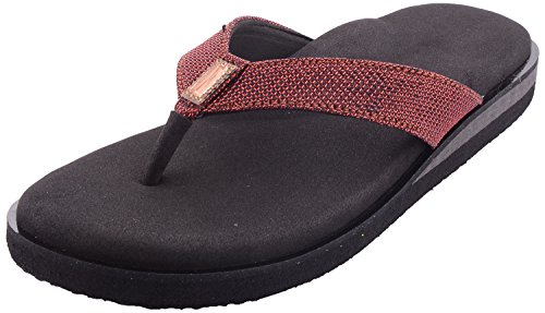 Product Cover DIA ONE Black Maroon Orthopedic Sandal Rubber Sole MCP Insole Diabetic Footwear for Women (Dia_31)