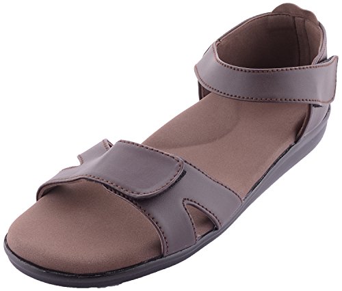 Product Cover DIA ONE Brown Orthopedic Sandal PU Sole MCP Insole Diabetic Footwear for Women (Dia_13)