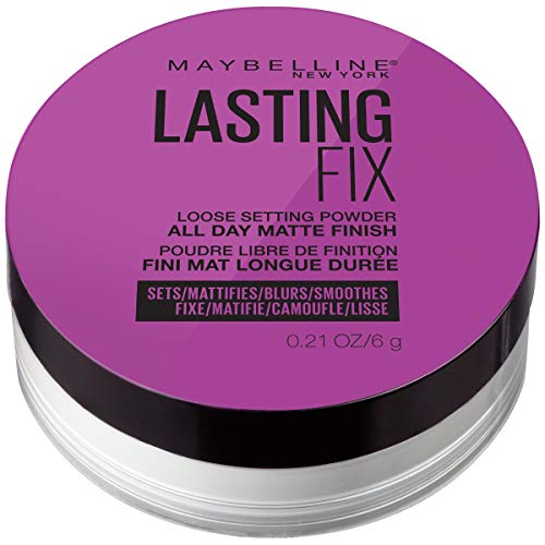 Product Cover Maybelline Facestudio Lasting Fix Setting + Perfecting Loose Powder Makeup, All Day Matte Wear, Minimizes Shine, Sets Foundation Makeup, Translucent, 0.21 oz.