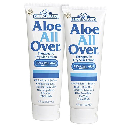 Product Cover 2-Pack Aloe All Over Therapeutic Dry Skin Lotion 4 Ounce Tube with 72% UltraAloe