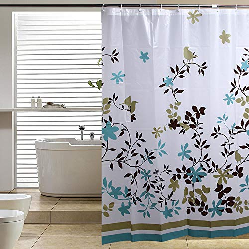Product Cover Blu-Pier Decorative PEVA Mildew Free Water, Blue, Size Birds and Leaves