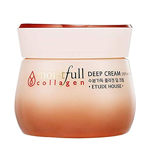 Product Cover ETUDE HOUSE Moistfull Collagen Deep Cream 2.5 fl.oz. (75ml) - Long Lasting Strong Moist Facial Cream with Super Collagen Water, Makes Skin Healty and Moistful