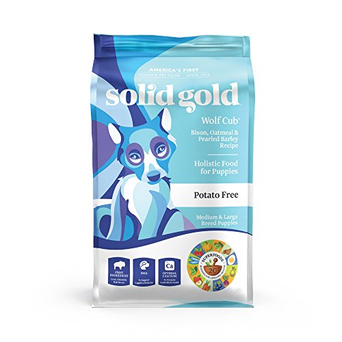 Product Cover Solid Gold - Wolf Cub - Natural Large Breed Puppy Food - Real Bison and Oatmeal - Potato Free - 24 lb
