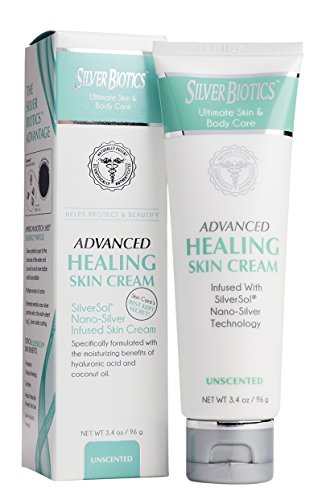 Product Cover American Biotech Labs Silver Biotics Advanced Healing Skin Cream for Rough & Dry Skin, 3.4 Oz