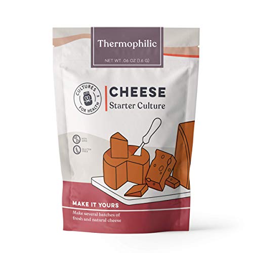 Product Cover Thermophilic Cheese Starter Culture | Cultures for Health | Delicious, homemade, aged provolone, Parmesan, Romano, and more | No maintenance, non-GMO