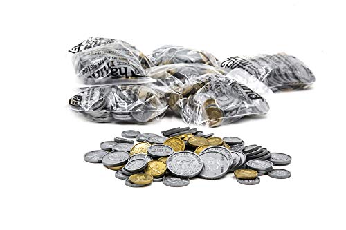 Product Cover hand2mind Play Money For Kids, Realistic Fake Plastic Coins Set, Great For Pretend Play Money, Game Money Or Counting Money  (Bulk Classroom Set of 500)