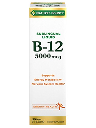 Product Cover Nature's Bounty, Super Strength B-12, 5000mcg, 2 Oz (Pack of 2)